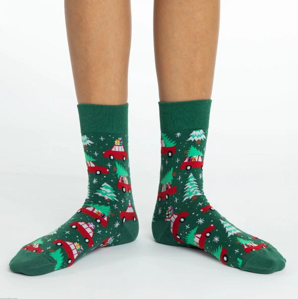 Good Luck Sock Christmas Tree women's and men's sock - Village Sock Shop