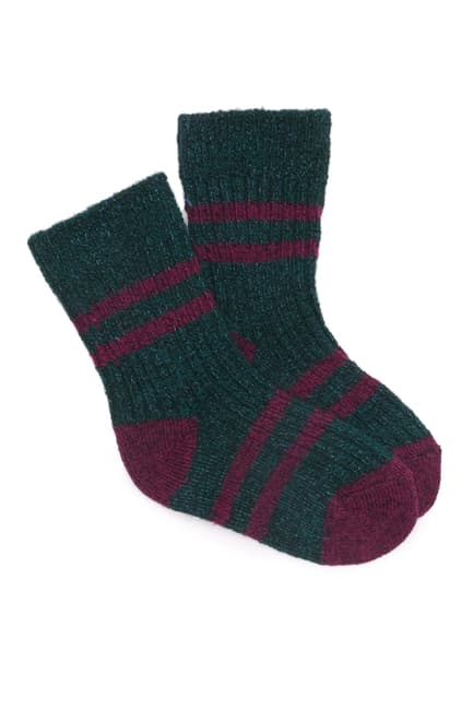 Happy Socks Wool Stripe Rib kid&#39;s sock