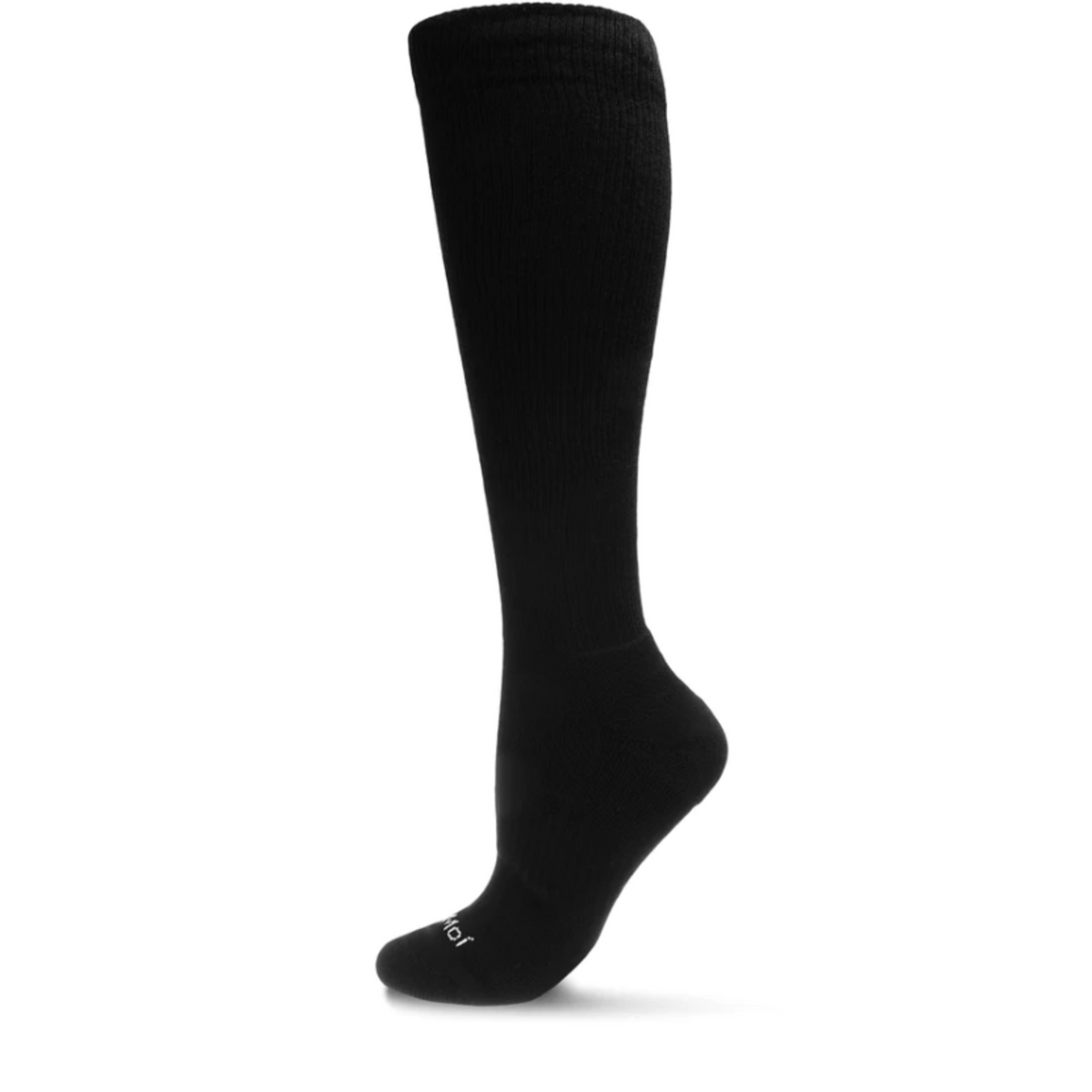 MeMoi Classic Athletic Cushion Sole Cotton Moderate Graduated Compression in black from side