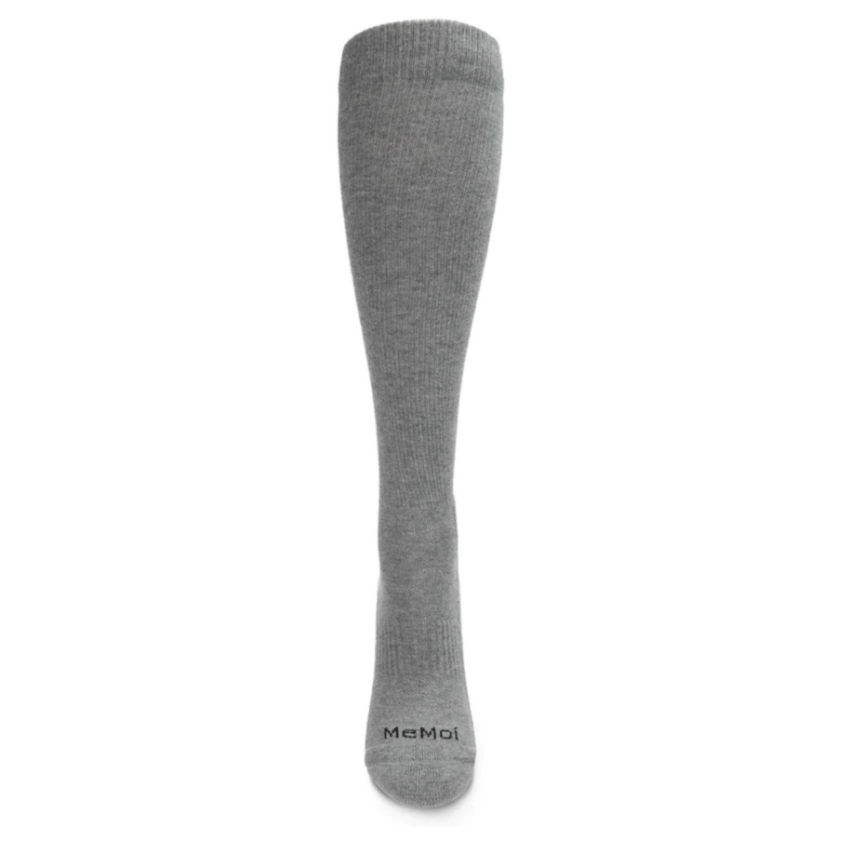 MeMoi Classic Athletic Cushion Sole Cotton Moderate Graduated Compression in gray from front