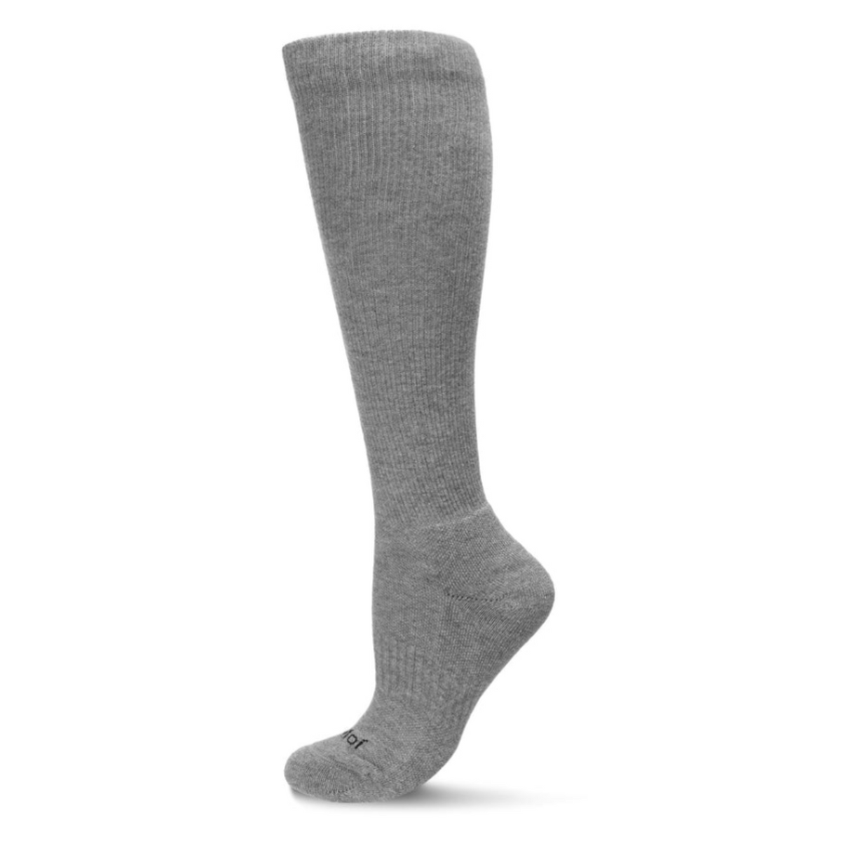 MeMoi Classic Athletic Cushion Sole Cotton Moderate Graduated Compression in gray from side