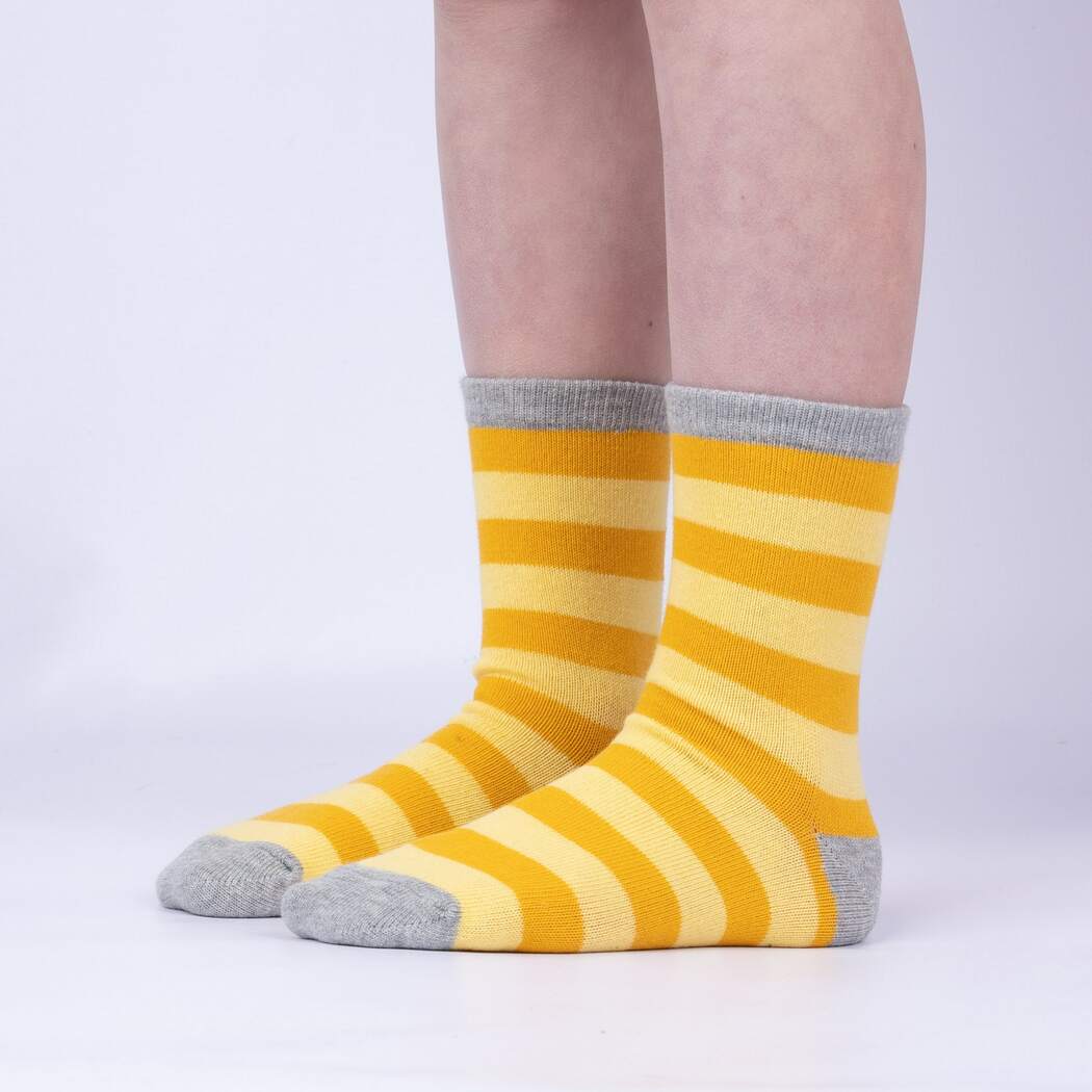 Child pair of yellow stripe Sock It To Me socks