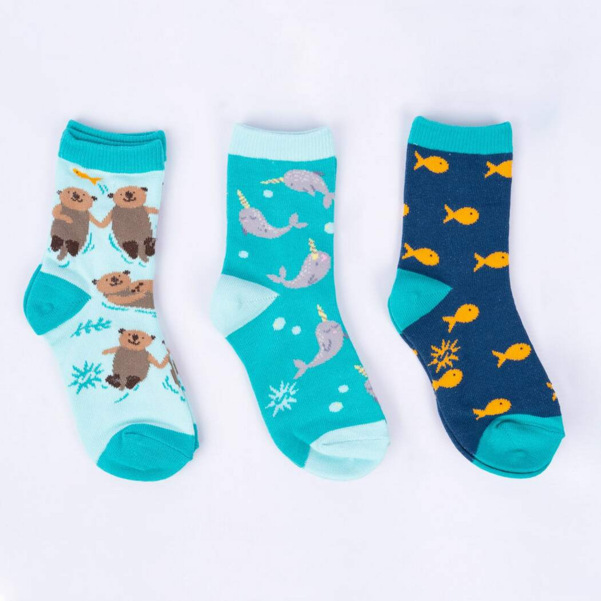 Sock It To Me My Otter Half 3-pack kids&#39; socks on display