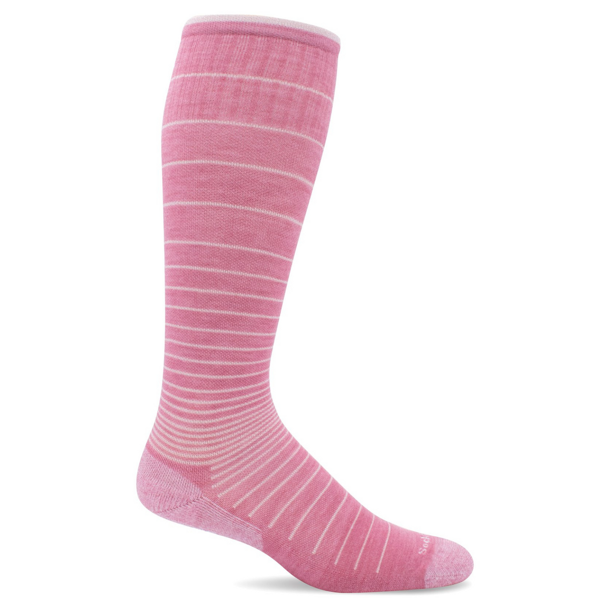 Sockwell Circulator moderate graduated compression (15-20 mmHg) knee high women&#39;s sock in pink sparkle