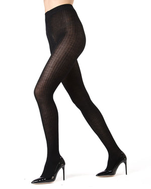 Merino Wool Ribbed Tights – artemesia